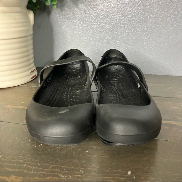 Crocs Alice Mary Jane Shoes Size 9 Women’s Solid Black Workwear - Picture 2 of 8